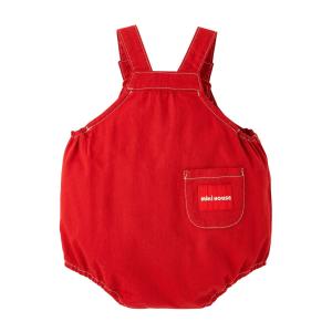 ミキハウス ロンパース 赤 ベージュ インディ...の詳細画像1