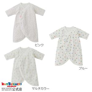 ミキハウス フライス コンビ肌着 プリント柄 ピンク ブルー マルチカラー 50cm 60cm ホットビスケッツ HOT BISCUITS｜ミキハウスホットビスケッツ公式店