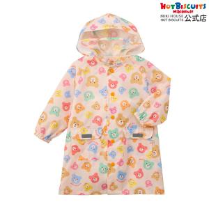 ミキハウス カラフルビーンズ 総柄レインコート マルチカラー SS(80-90cm) S(90-100cm) M(100-110cm) L(110-120cm) ホットビスケッツ HOT BISCUITS
