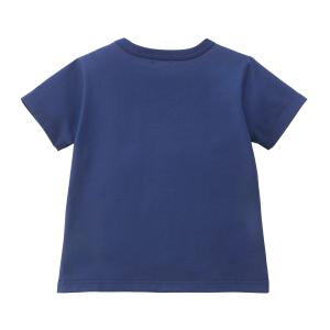 ミキハウス ロゴシリーズ 半袖Tシャツ 紺:黄...の詳細画像1
