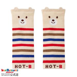 ミキハウス ボーダー レッグウォーマー アイボリー F ホットビスケッツ HOT BISCUITS｜ミキハウスホットビスケッツ公式店