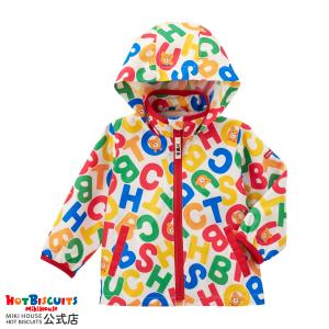 ミキハウス ロゴ総柄 ウインドブレーカー マルチカラー 80cm 90cm 100cm 110cm 120cm セール ホットビスケッツ HOT BISCUITS