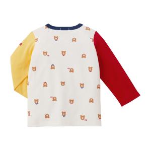 ミキハウス ビーンズ総柄 長袖Tシャツ 白 7...の詳細画像1