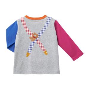 ミキハウス サスペンダーだまし絵 長袖Tシャツ...の詳細画像3