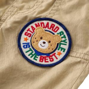 ミキハウス ワッペン 6分丈 ハーフパンツ ブ...の詳細画像2