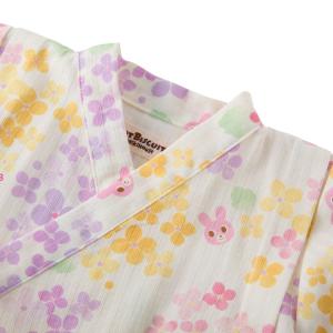 ミキハウス 総柄 甚平オール 白 黄 ピンク ...の詳細画像4