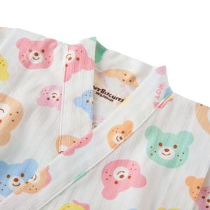 ミキハウス 総柄 甚平スーツ 白 黄 ピンク ...の詳細画像3