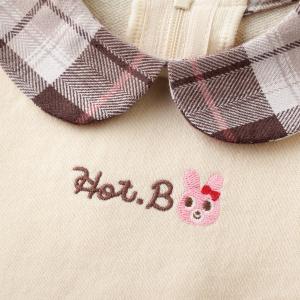 ミキハウス チェック柄 襟付き長袖ワンピース ...の詳細画像2
