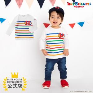 ミキハウス 【ハローキティ コラボ】長袖ボーダーＴシャツ アウトレット マルチカラー 80 90 100 110 120 ホットビスケッツ HOT BISCUITS｜hotbiscuits