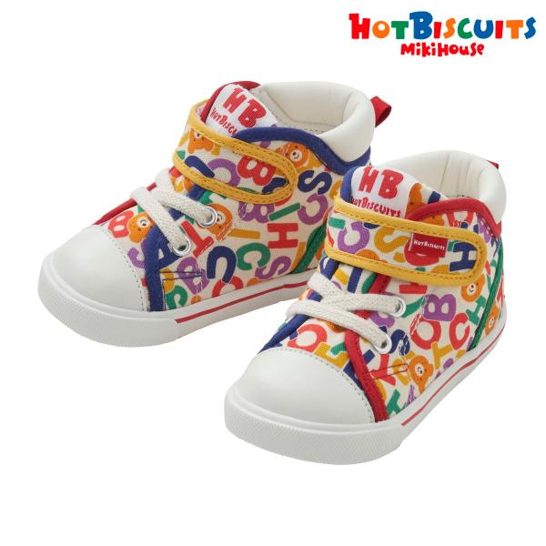 ミキハウス セカンドシューズ ロゴ総柄 セカンドベビーシューズ 靴 くつ アウトレット ホットビスケ...