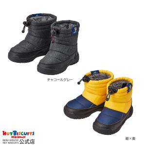 ミキハウス スノーブーツ 靴 くつ ギフト プレゼント 紺×黄 チャコールグレー 14 15 16 17 18 ホットビスケッツ HOT BISCUITS