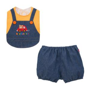 ミキハウス オーバーオール風 スタイ&ブルマセ...の詳細画像5