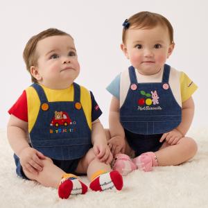 ミキハウス オーバーオール風 スタイ&ブルマセ...の詳細画像4