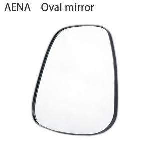 鏡 ミラー  アエナ オーバルミラー  鏡 かがみ ミラー トイレ 洗面所 飾り 鉄 インテリア デザイン おしゃれ