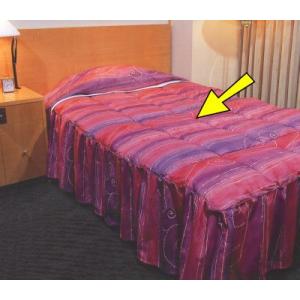 一流ホテル高級旅館の羽毛ベッドカバー フリルスタイル 900シングルサイズ(ベッド本体部分)お布団 兼 ベッドカバー｜hotelbed
