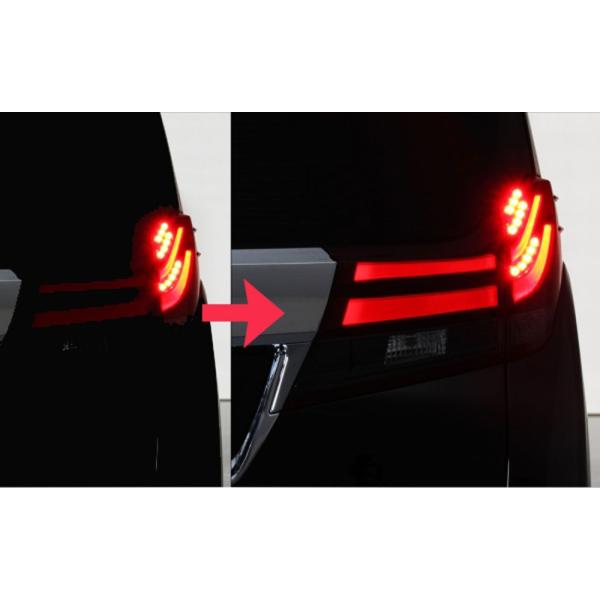 30系 前期 アルファード ヴェルファイア LED テールランプ ブレーキランプ ４灯化 全灯化 配...