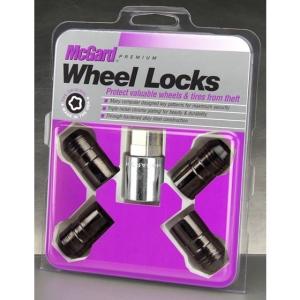 McGard ホイールロック M12 x 1.25 ブラック Black Tuner Style Cone Seat Wheel Lock Set (M12 x 1.25