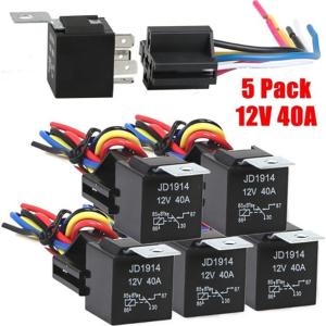 汎用 12V 40A ５極　リレー　５個　スライドドア / トランク / バックドア　制御などに　【送料無料】｜hotimp-com