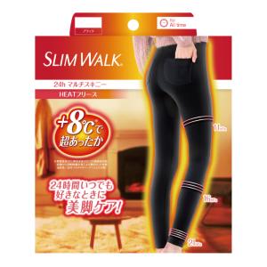 ピップ スリムウォーク マルチスキニー レギンス デニム風ブラック