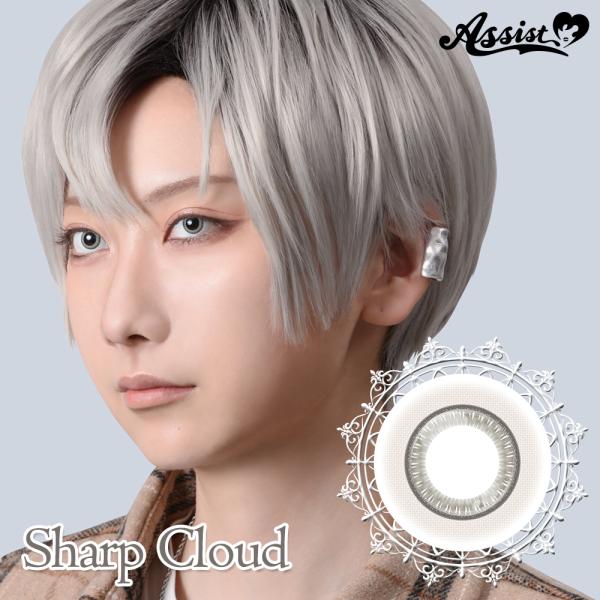 アシストシュシュ ハスキーアイ :Re ワンデー【シャープクラウド】度なし 度あり 三白眼 カラコン...