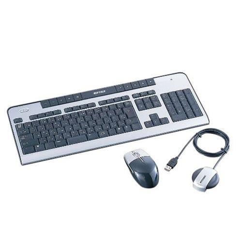 iBUFFALO キーボード&amp;マウス 無線セット 109キー シルバー BKBUWJ109SVA