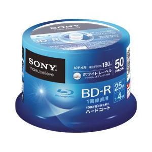 SONY ビデオ用BD-R 1回録画用 片面1層25GB 4倍速 ホワイトプリンタブル 50枚スピン...