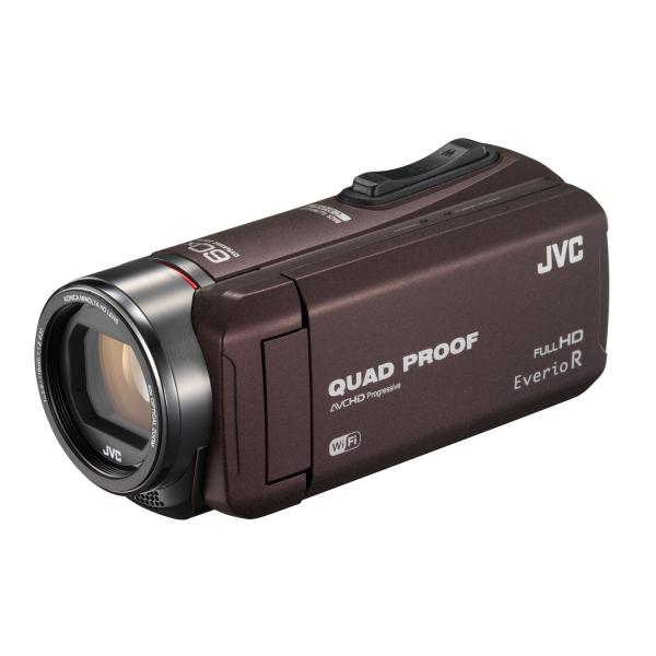 JVC ビデオカメラ Everio R 防水5m 防塵仕様 Wi-Fi対応 内蔵メモリー64GB ブ...