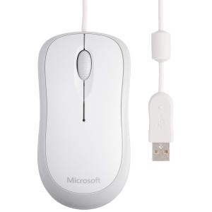 マイクロソフト ベーシック オプティカル マウス P58-00072 : 有線 3ボタン 両手デザイン 光学式 USB接続 (ホワイト) Window