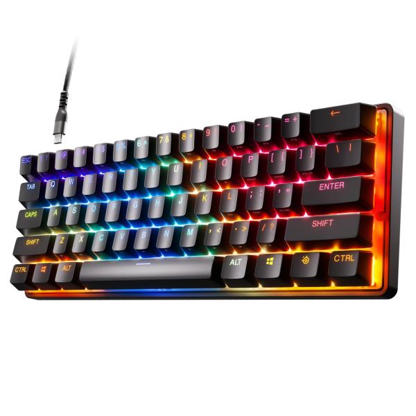 SteelSeries ラピッドトリガー 搭載 ゲーミングキーボード ミニサイズ Apex Pro ...