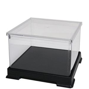かしばこ商店 透明フィギュアケース 121208 プラスチック 組立式 W120×D120×H80mm ディスプレイケース