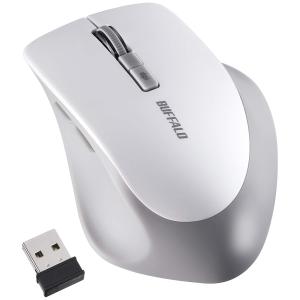 バッファロー マウス 無線 ワイヤレス 静音 5ボタン 【戻る/進むボタン搭載】dpi切替 BlueLED ホワイト BSMBW325WH｜hotmeteor