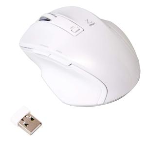 Digio2 究極のカタチ 2.4GHワイヤレスマウス 5ボタン Blue LED Sサイズ ホワイト Z7504｜hotmeteor
