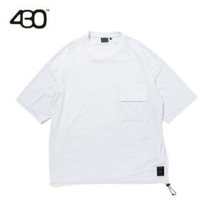 フォーサーティー 430 ビッグシルエット 半袖メッシュビッグTシャツ S/S MESH BIG TEE 23-083 WHT 正規品｜hotobama