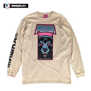 MISHKA ミシカ ADDERS GROUP INC. L/S TEE 長袖Tシャツ BEIGE 正規品｜hotobama