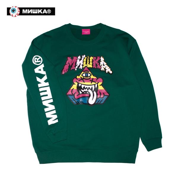 MISHKA ミシカ FADE AWAY CREWNECK SWEAT トレーナー I.GREEN ...