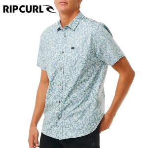 RIP CURL メンズ FLORAL REEF 半袖シャツ Blue Stone 3136 正規品 03DMSH｜hotobama