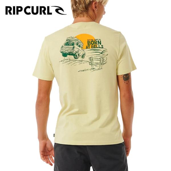 RIP CURL メンズ KEEP ON TRUCKING 半袖 Tシャツ Vintage Yell...