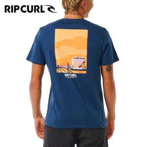 RIP CURL メンズ KEEP ON TRUCKING 半袖 Tシャツ Washed Navy 9741 正規品 0F5MTE｜hotobama