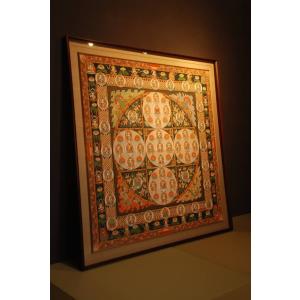 高級肉筆仏画　金剛界八十一尊曼荼羅 一点もの