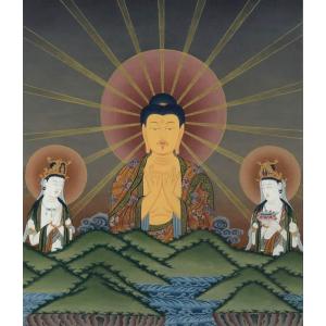 肉筆仏画 山越阿弥陀三尊の商品画像