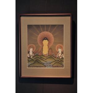 肉筆仏画 山越阿弥陀三尊の詳細画像1