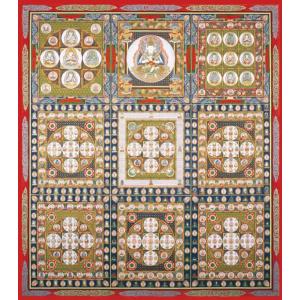 高級肉筆仏画　金剛界曼荼羅　一点もの