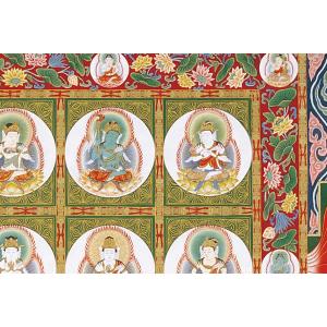 高級肉筆仏画 金剛界曼荼羅 一点ものの詳細画像2