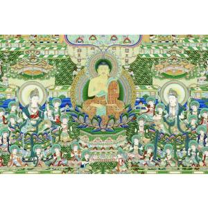 高級肉筆仏画 観経曼陀羅(當麻曼荼羅) 一点ものの詳細画像1