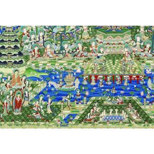 高級肉筆仏画 観経曼陀羅(當麻曼荼羅) 一点ものの詳細画像2