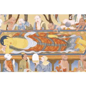 高級肉筆仏画 釈迦涅槃図 一点ものの詳細画像1