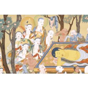 高級肉筆仏画 釈迦涅槃図 一点ものの詳細画像2