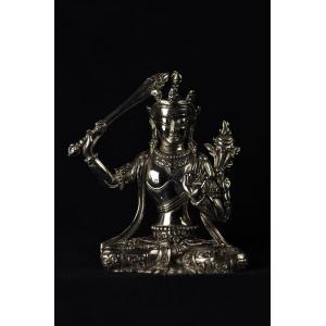 文殊菩薩 銀製彫金仕上げ