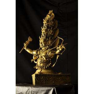 ラーフラ 銅造 鍍金彫金仕上げ 一点ものの詳細画像2