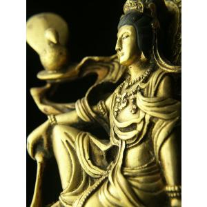 普賢菩薩 銅造 鍍金彫金仕上げ 一点ものの詳細画像2